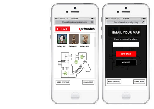 three screenshots of the Huie Design website on a mobile device.