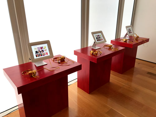 Three soundstations at the High Museum of Art.